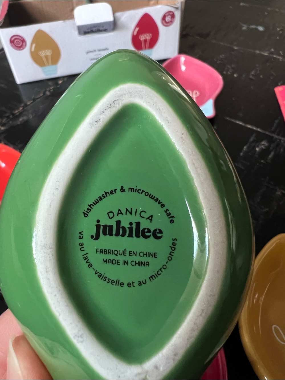 Danica Jubilee Colorful Ceramic Light Bulb Pinch Bowls Set of 6 New In Box - Picture 4 of 7